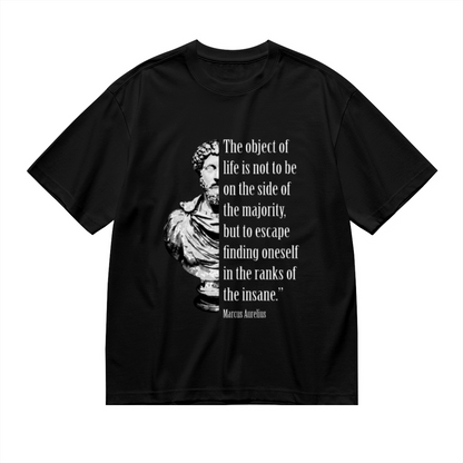 Marcus Aurelius Stoic Philosophy Quote Black Tee, Minimal Mindset Motivational Shirt