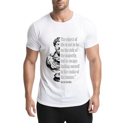Marcus Aurelius Stoic Philosophy Quote Black Tee, Minimal Mindset Motivational Shirt