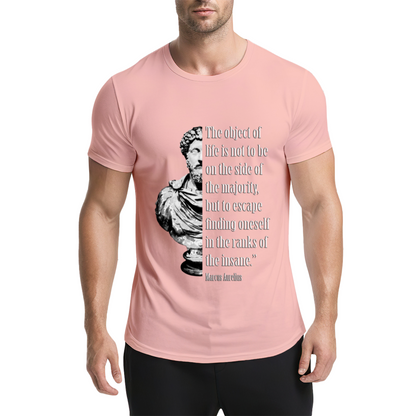 Marcus Aurelius Stoic Philosophy Quote Black Tee, Minimal Mindset Motivational Shirt