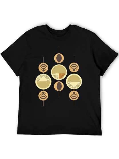 Geometric Graphic Tee - Retro Modern Style