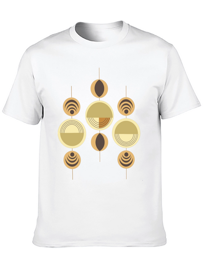 Geometric Graphic Tee - Retro Modern Style