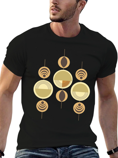 Geometric Graphic Tee - Retro Modern Style