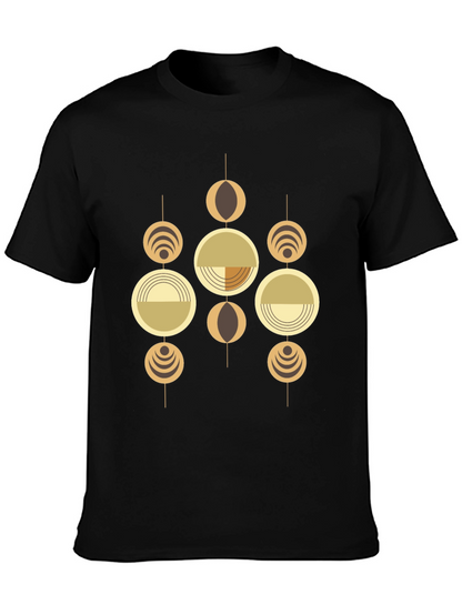 Geometric Graphic Tee - Retro Modern Style