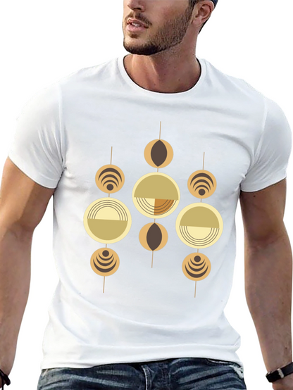 Geometric Graphic Tee - Retro Modern Style