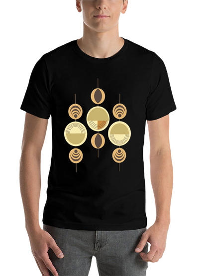 Geometric Graphic Tee - Retro Modern Style