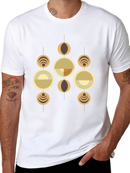 Geometric Graphic Tee - Retro Modern Style