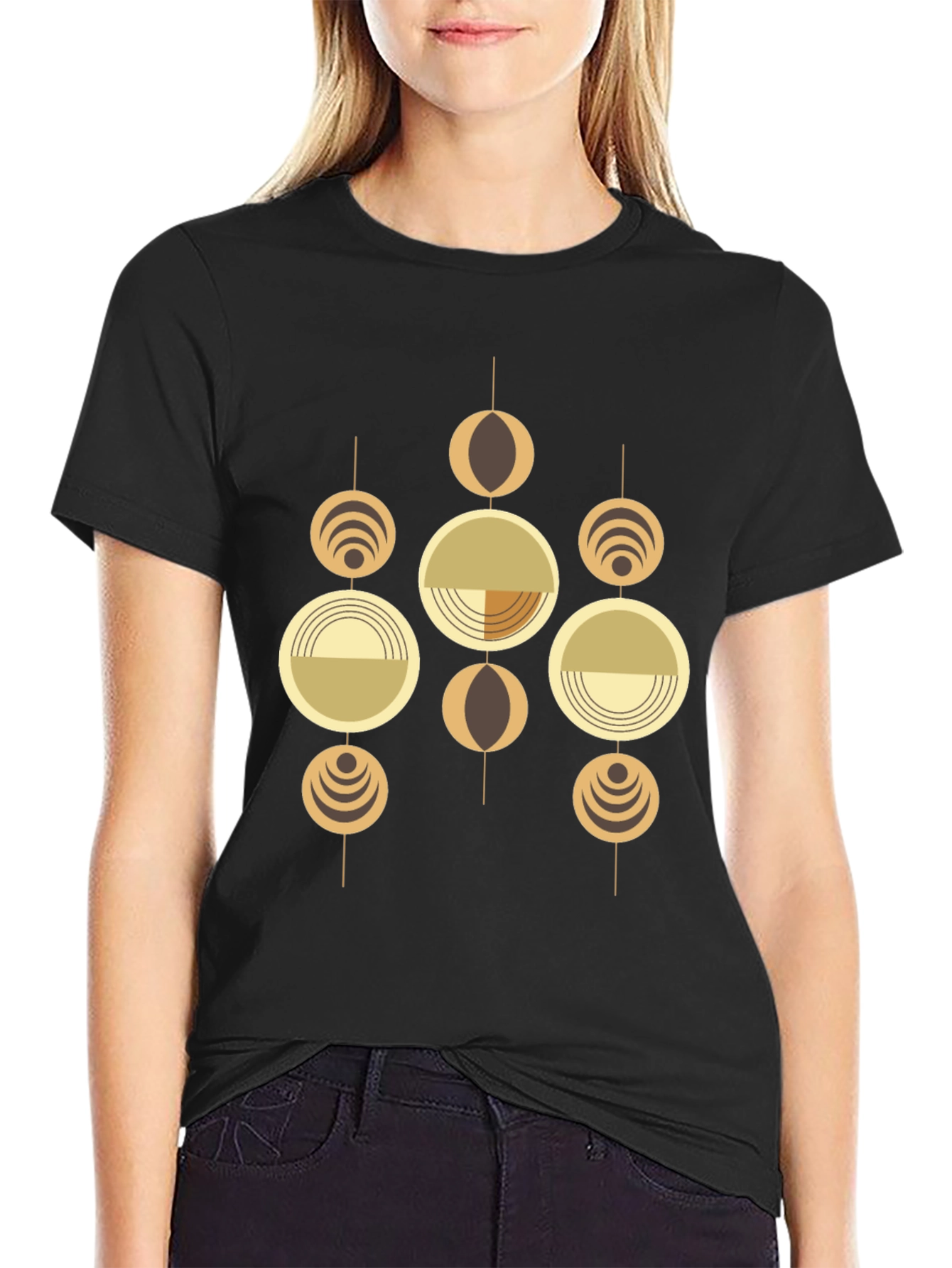 Geometric Graphic Tee - Retro Modern Style