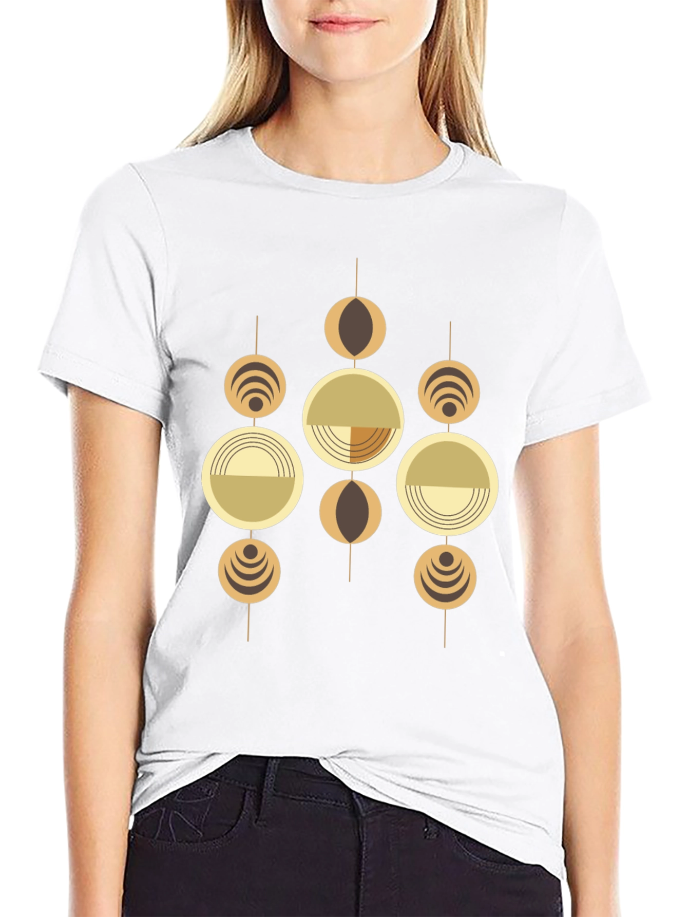 Geometric Graphic Tee - Retro Modern Style