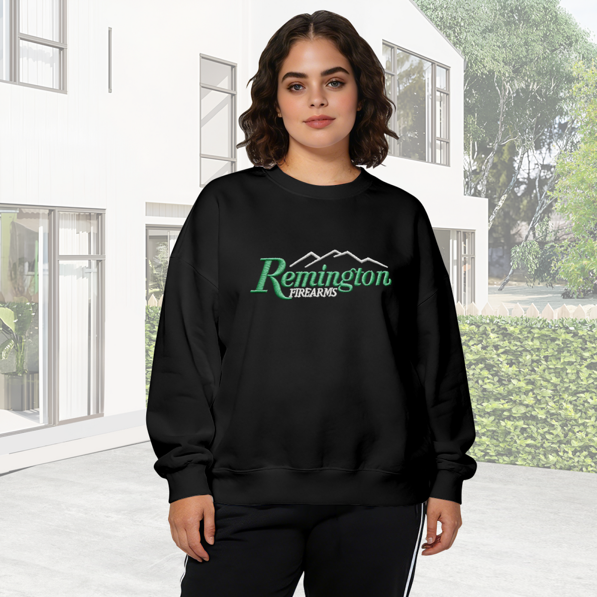 Remington Firearms Retro Mountain Logo Graphic Crewneck Sweatshirt