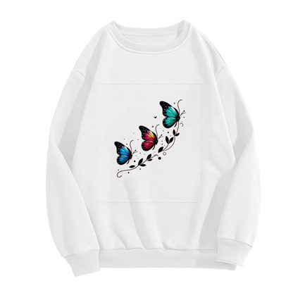 Vibrant Colorful Butterfly Vine Art Crewneck Sweatshirt