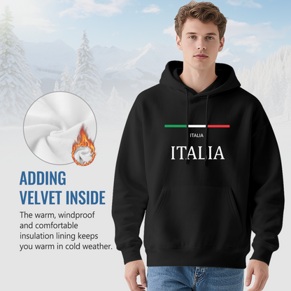 Italia Flag Inspired National Pride Street Hooded Top