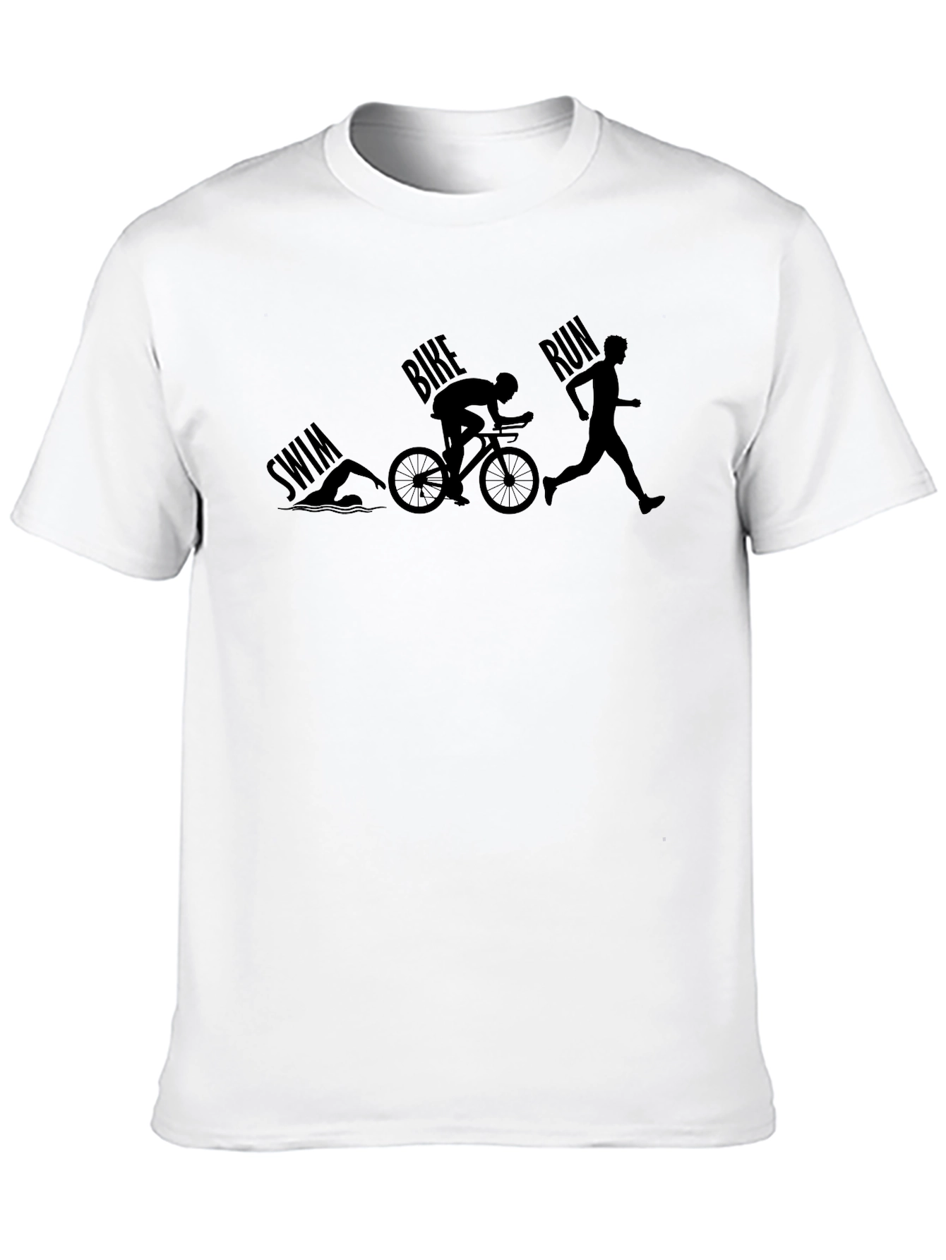 Triathlon T-Shirt Swim Bike Run Graphic Tee