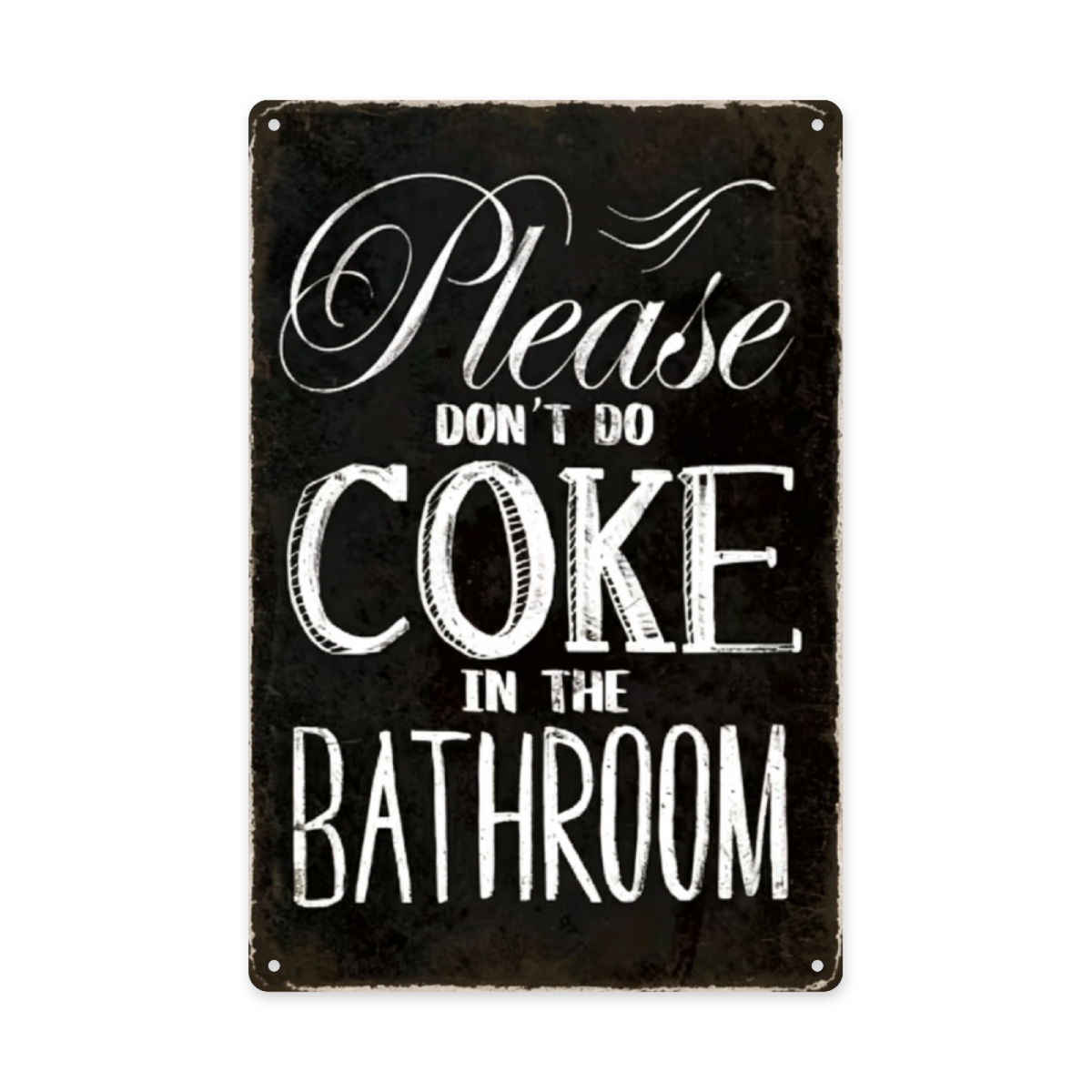 Funny Bathroom Warning Metal Tin Sign Retro Restroom Humor Wall Plaque Decor