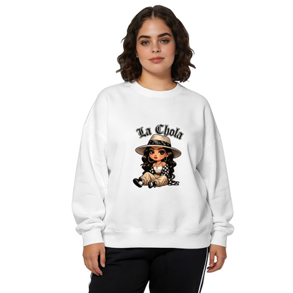La Chola Cute Chibi Girl Cartoon Crewneck Sweatshirt