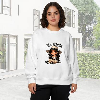 La Chola Cute Chibi Girl Cartoon Crewneck Sweatshirt