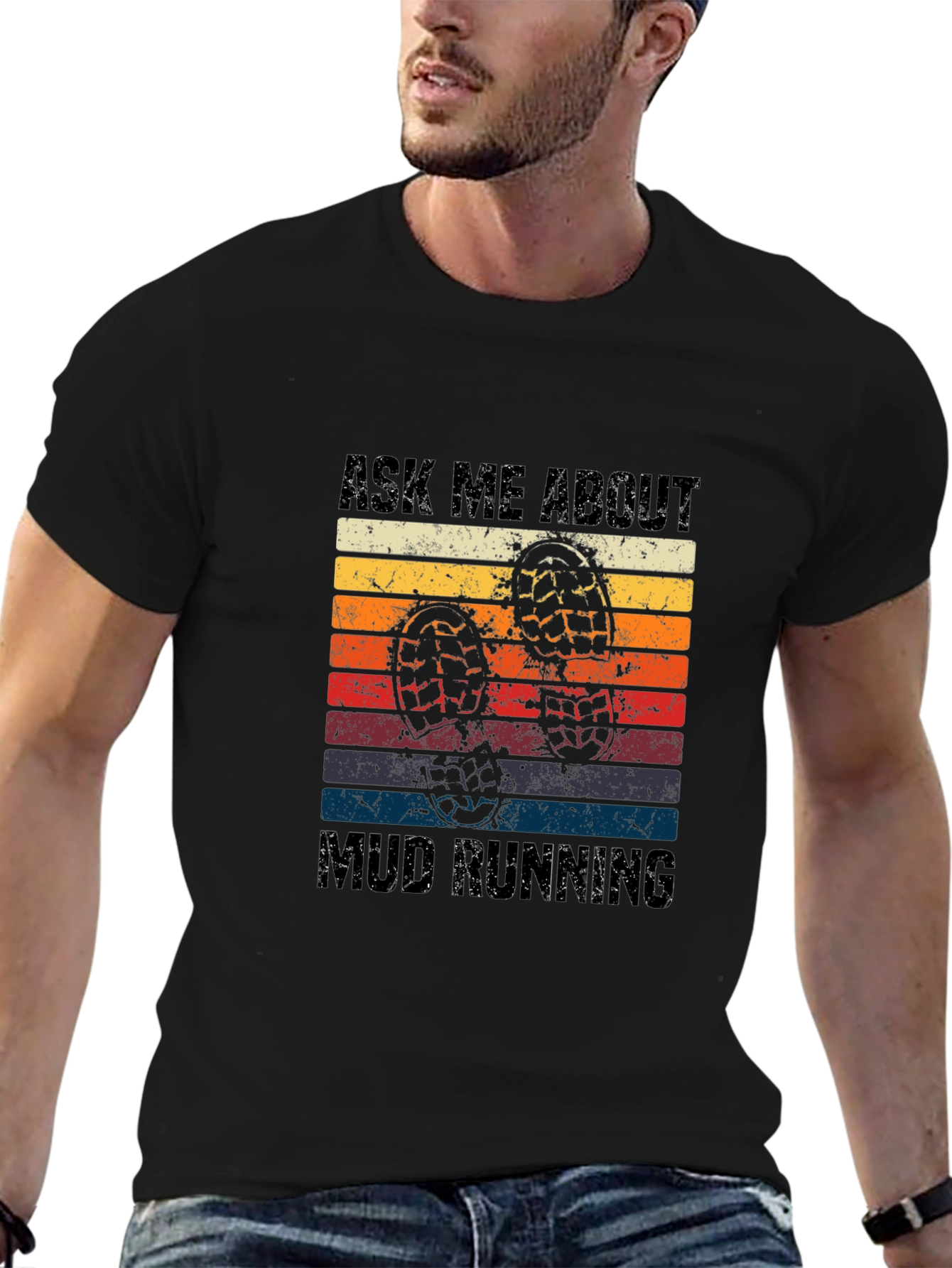 Mud Running Retro T-Shirt