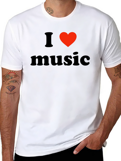I Love Music Black T-Shirt