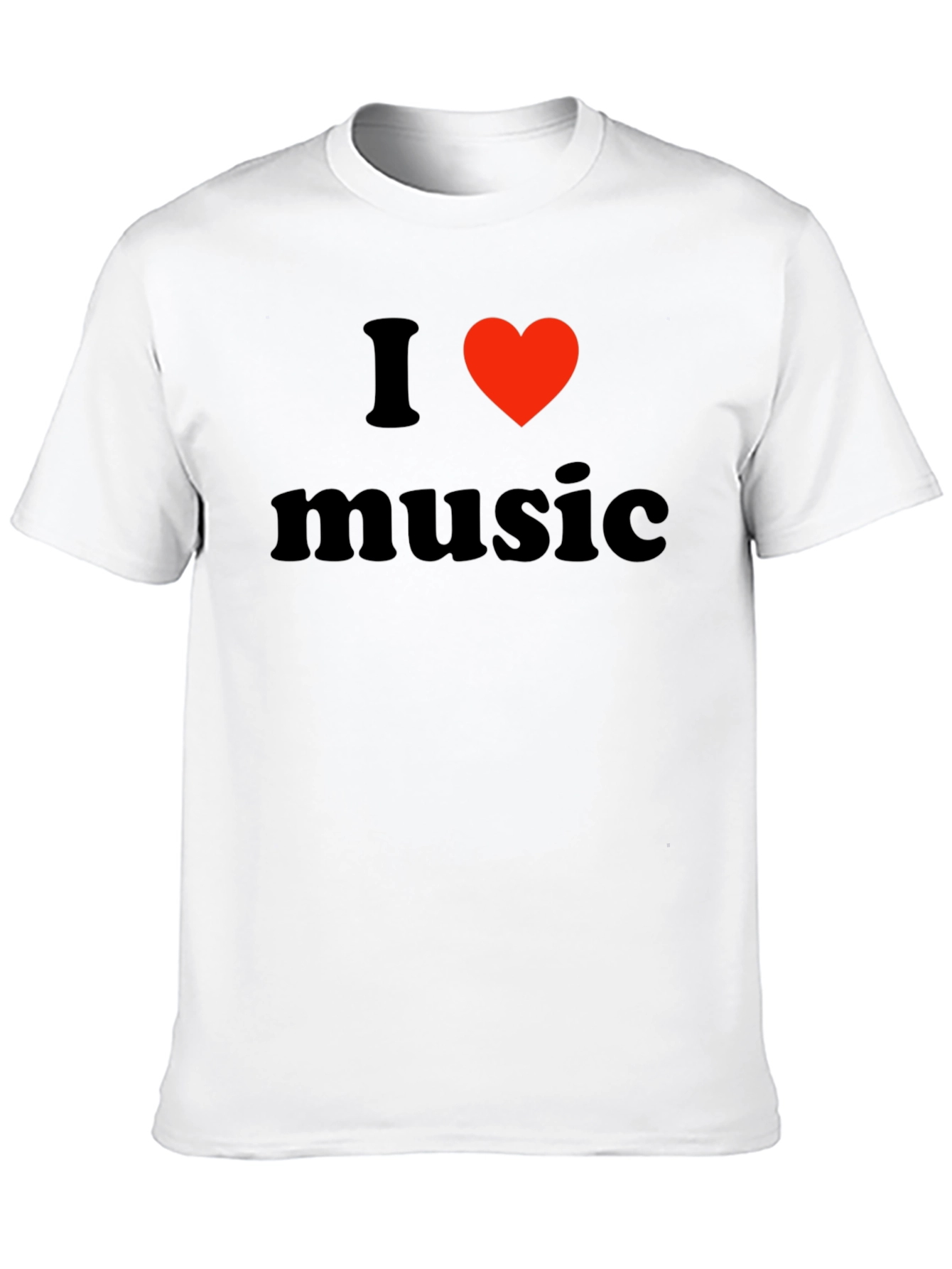 I Love Music Black T-Shirt