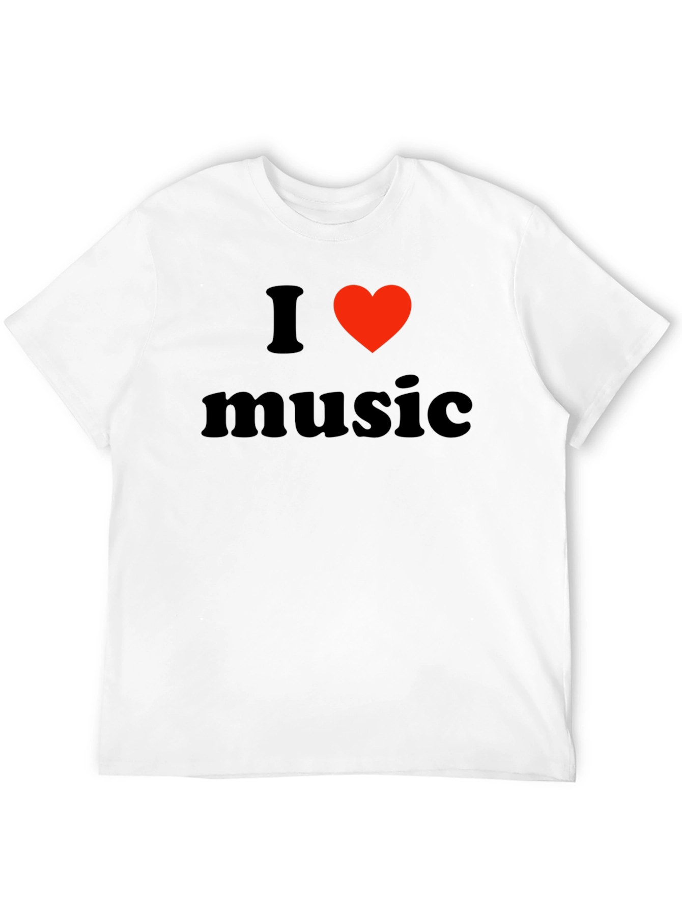 I Love Music Black T-Shirt