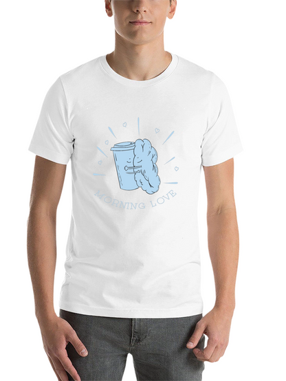 Morning Love Coffee T-Shirt - Black Graphic Tee