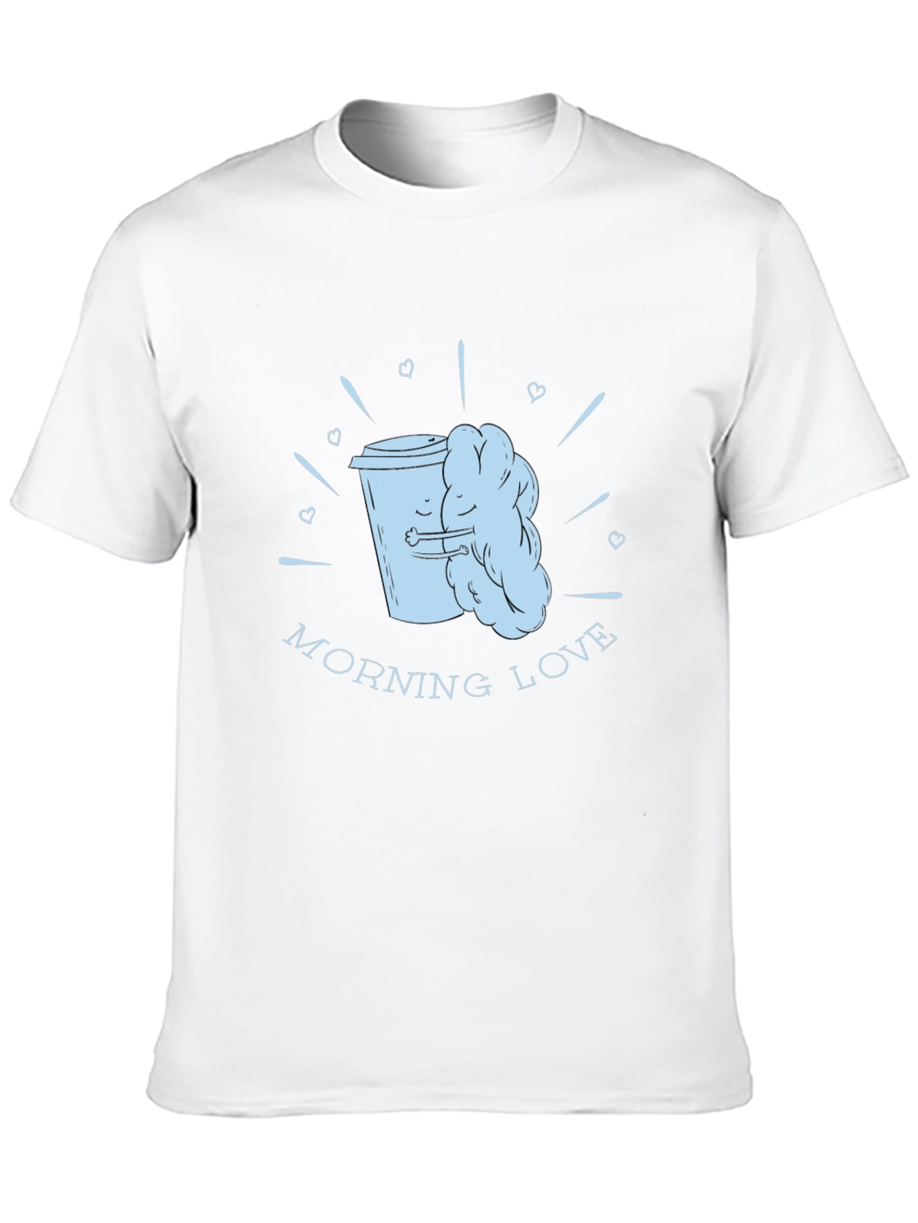 Morning Love Coffee T-Shirt - Black Graphic Tee