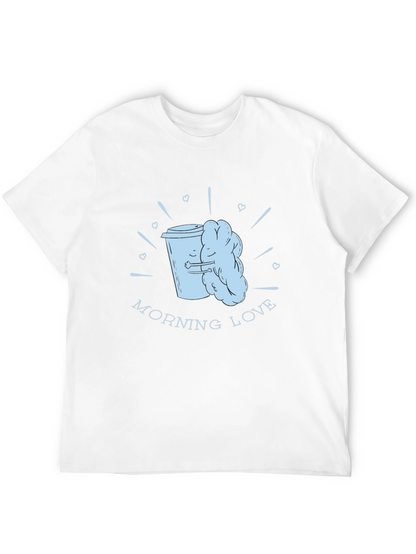 Morning Love Coffee T-Shirt - Black Graphic Tee