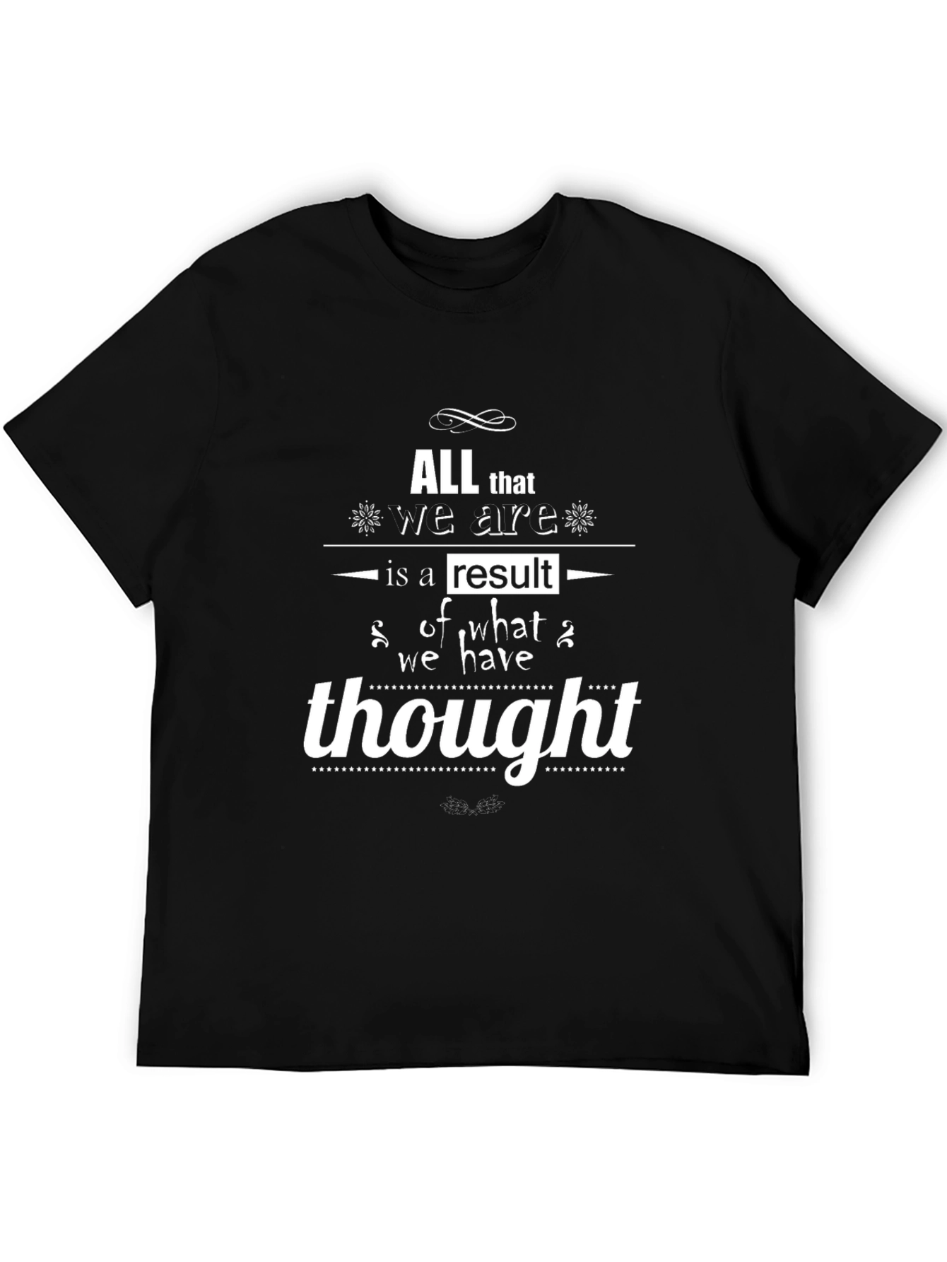 Inspirational Quote Black T-Shirt - Thought Matters Tee