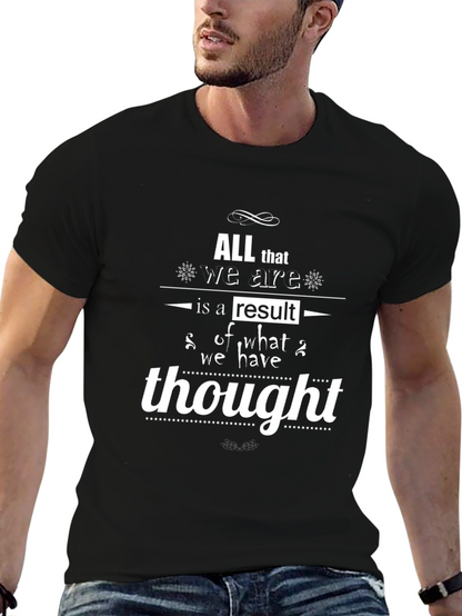 Inspirational Quote Black T-Shirt - Thought Matters Tee