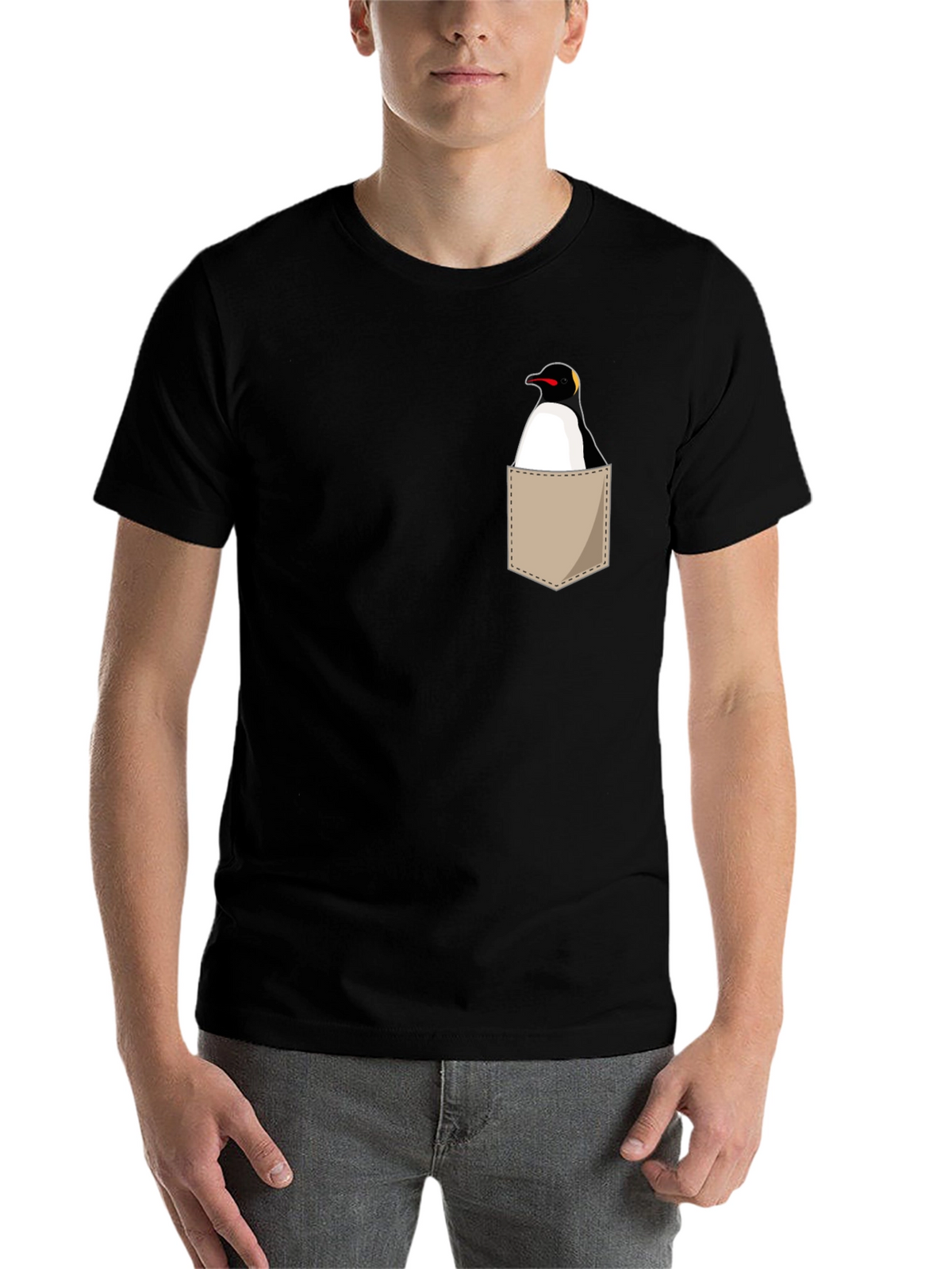 Penguin Pocket T-Shirt - Unique Graphic Tee