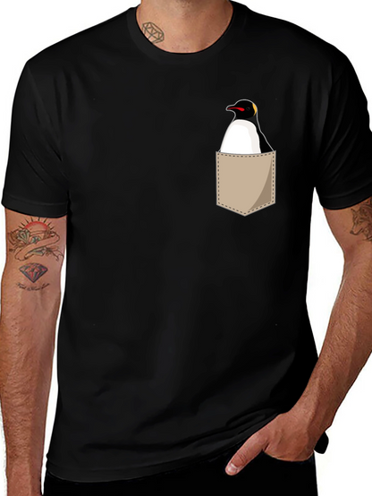Penguin Pocket T-Shirt - Unique Graphic Tee