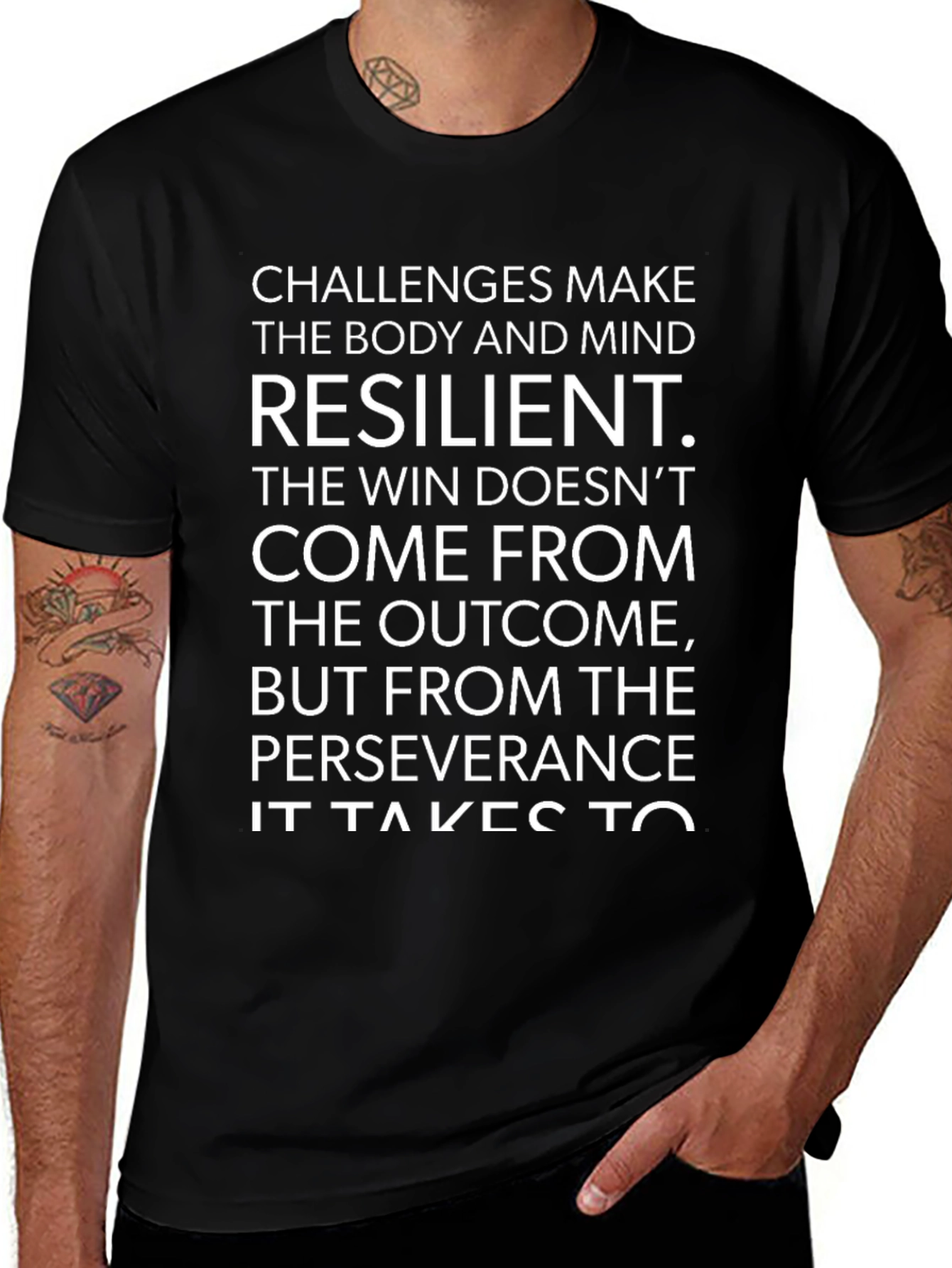 Resilience Graphic Tee - Challenges Make You Stronger
