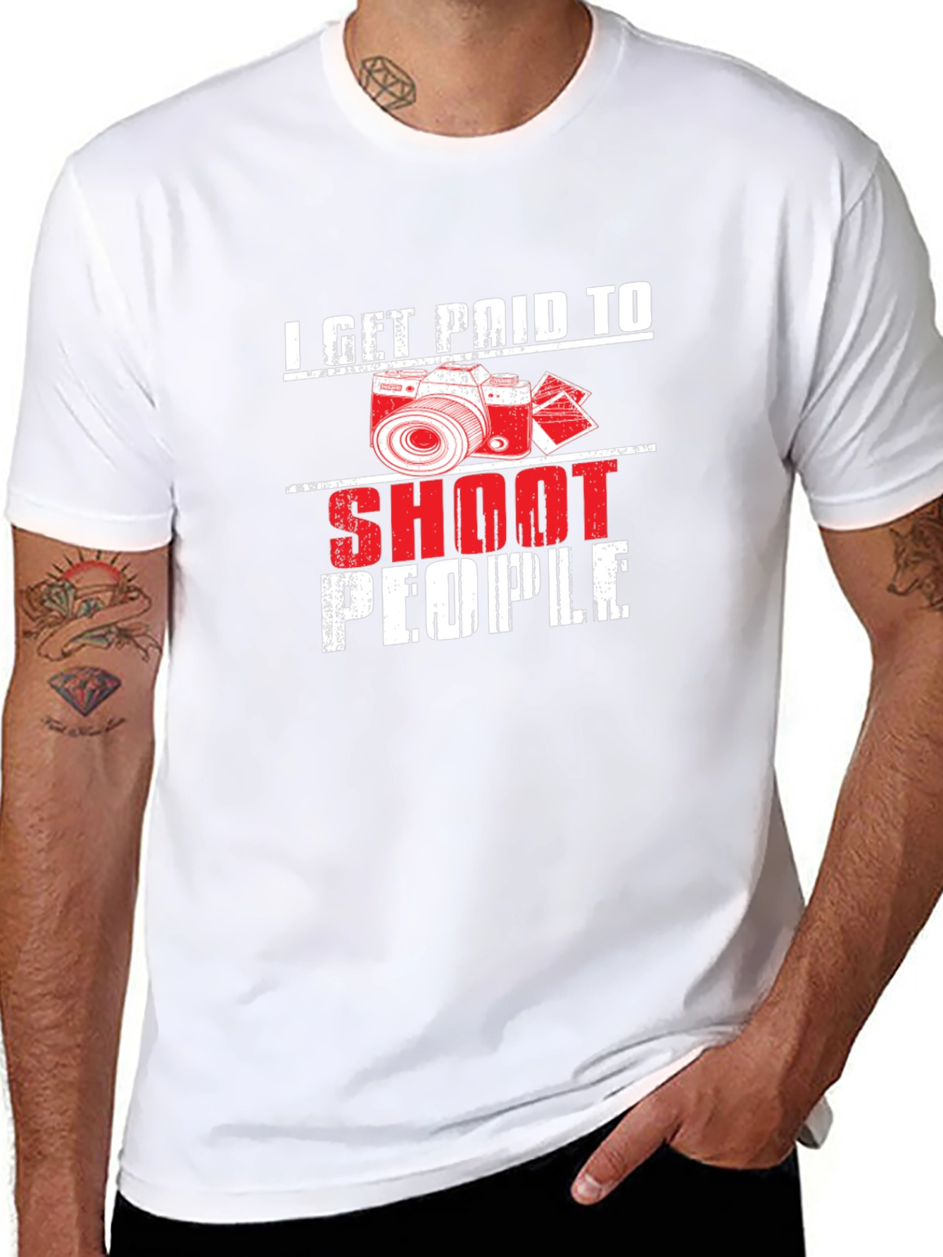 I Get Paid to Shoot People Black T-Shirt