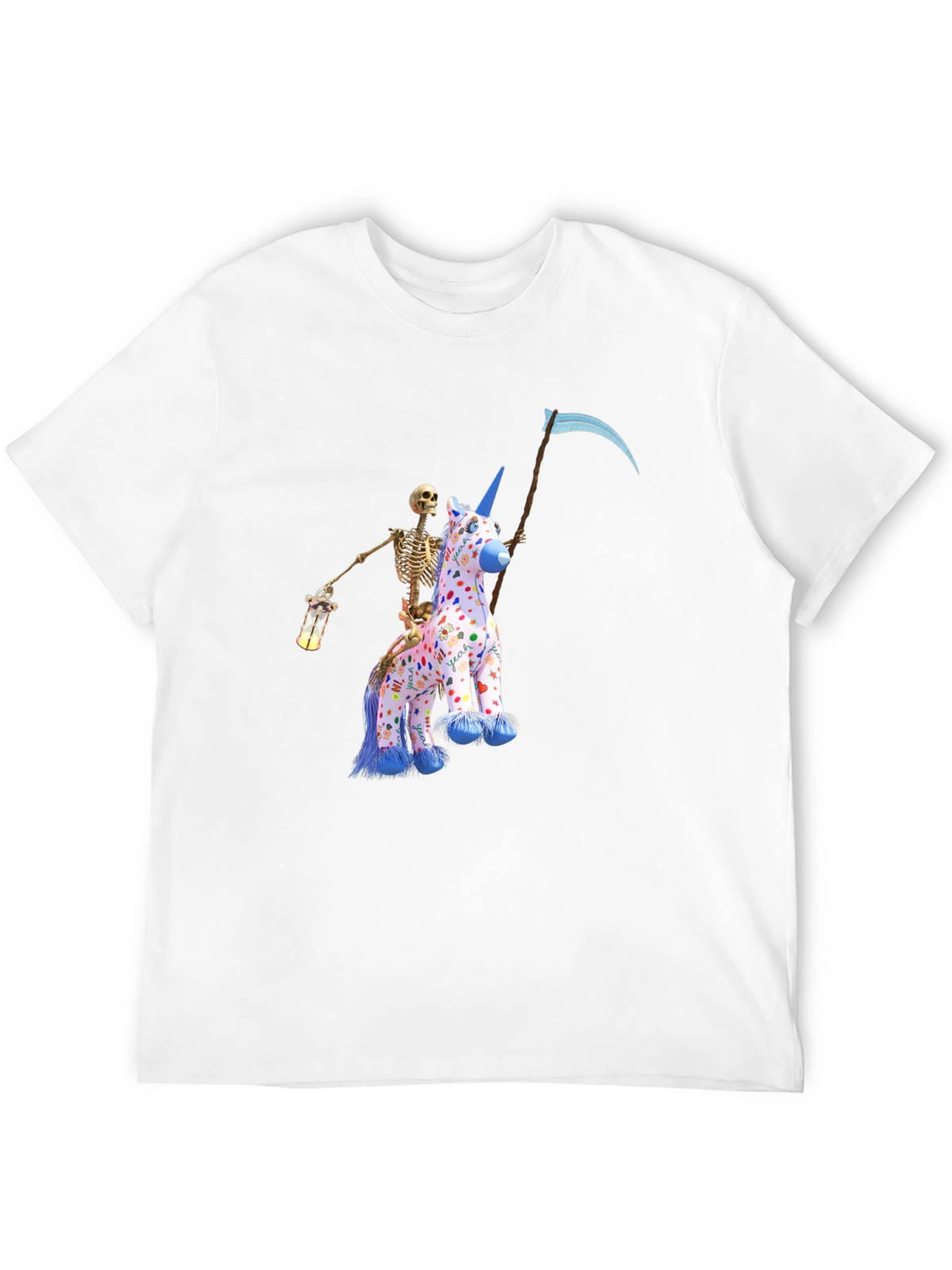 Grim Reaper Unicorn Graphic T-Shirt