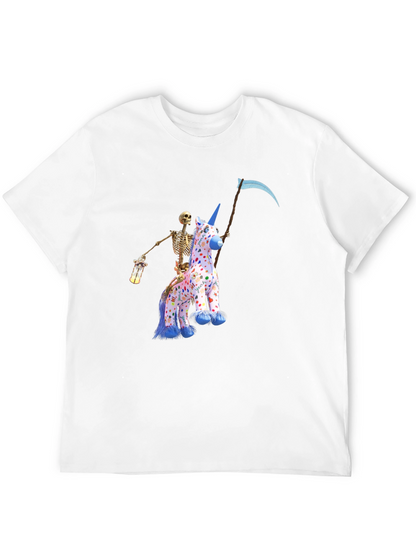 Grim Reaper Unicorn Graphic T-Shirt
