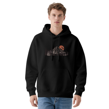 Mountain Sunset Forest Wilderness Outdoor?Vibe Hoodie