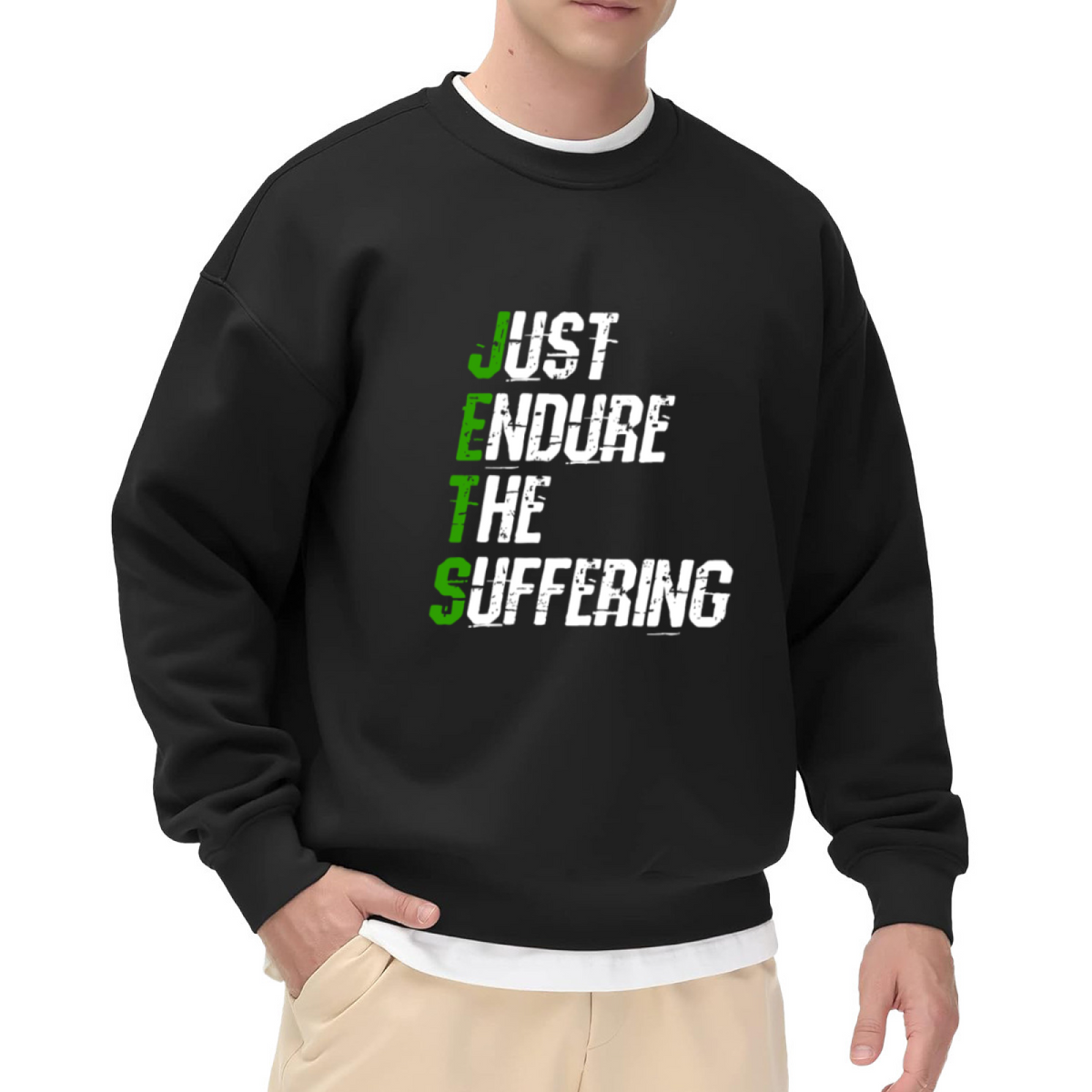 Just Endure The Suffering Tough Mindset Quote Crewneck Sweatshirt