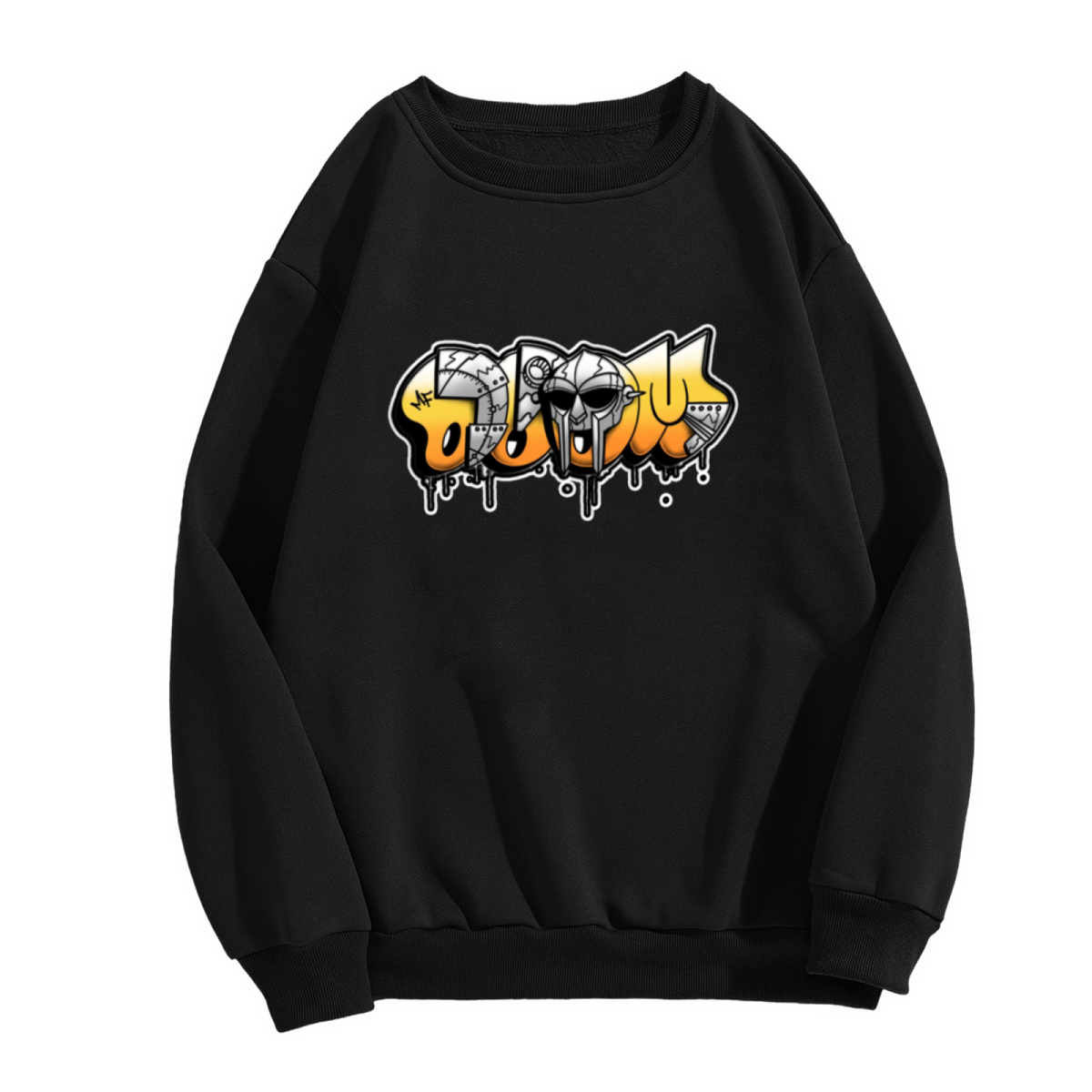 MF DOOM Classic Hip?hop Graffiti Art Crewneck Sweatshirt