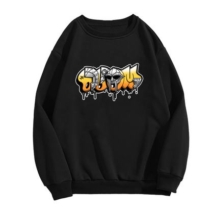 MF DOOM Classic Hip?hop Graffiti Art Crewneck Sweatshirt