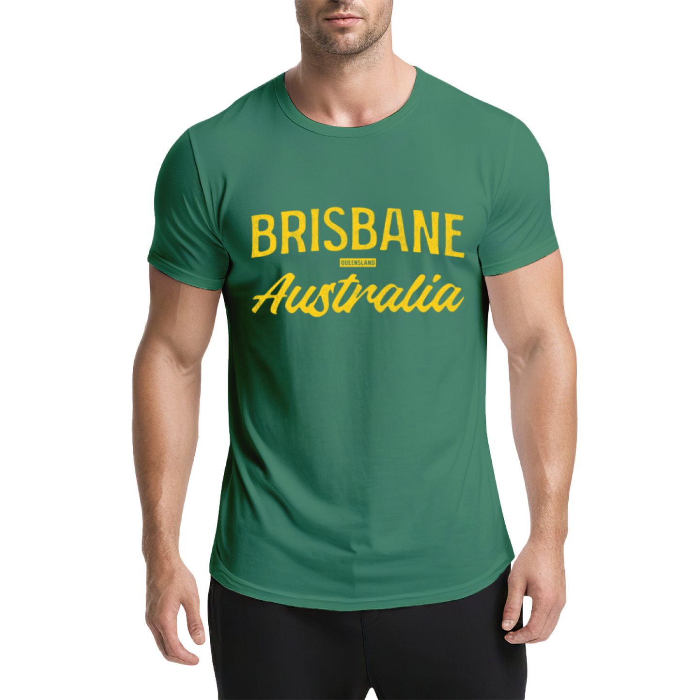 Brisbane Australia Queensland Vintage Script Purple Tee