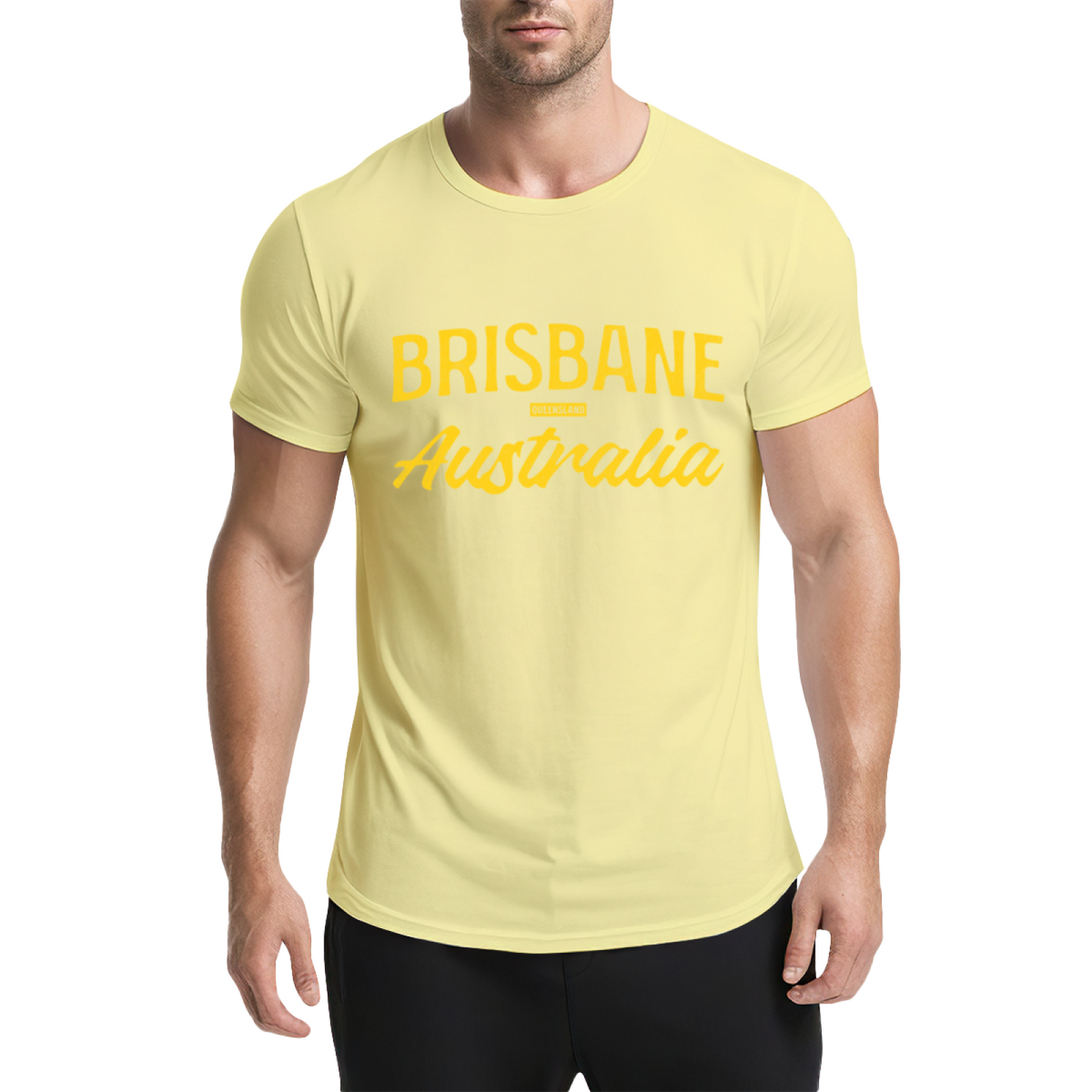 Brisbane Australia Queensland Vintage Script Purple Tee