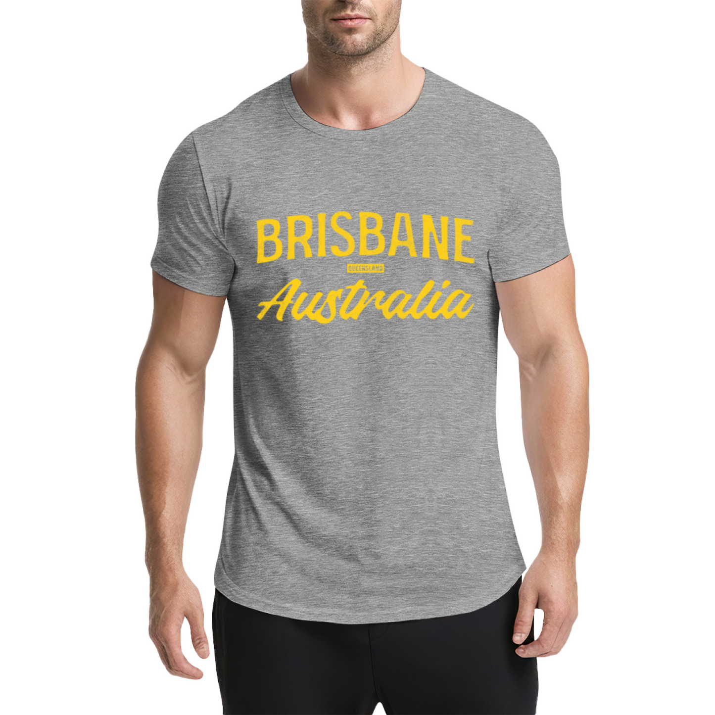 Brisbane Australia Queensland Vintage Script Purple Tee