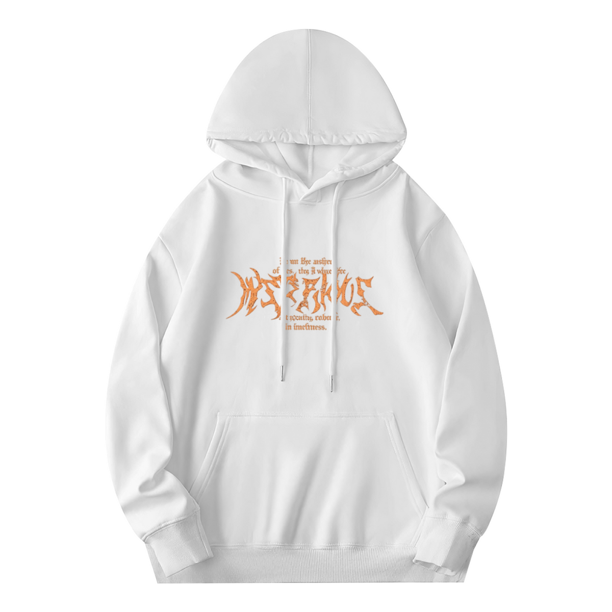 Stylish Orange Gothic Font Street Graphic Hoodie