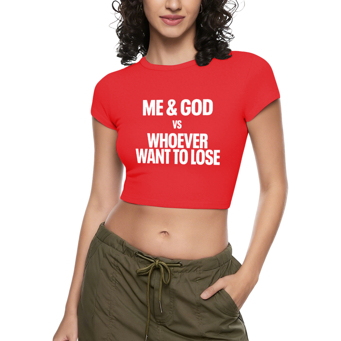 Retro CHERRY Red Fruit Print Vintage Black Y2K Crop Tee