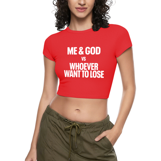 Retro CHERRY Red Fruit Print Vintage Black Y2K Crop Tee
