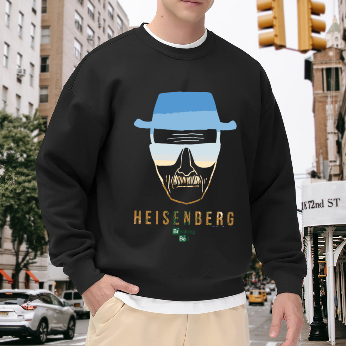 Heisenberg Breaking Bad Walter White Pop?Art Crewneck Sweatshirt