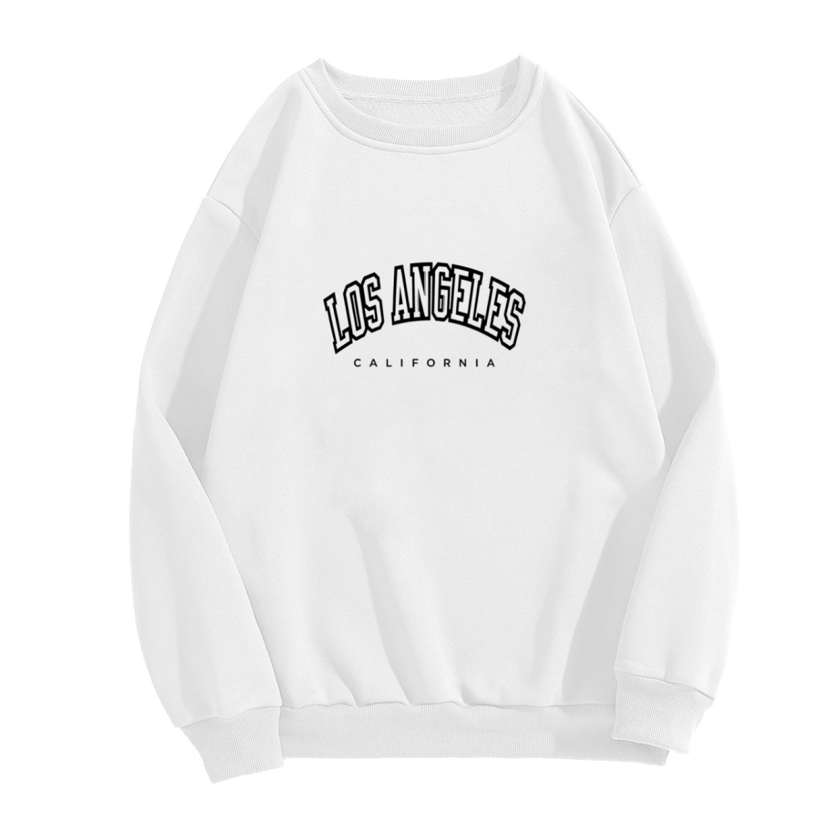 Retro Arch Font Los Angeles California White Sweatshirt