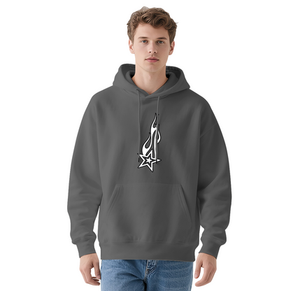 Flame Star Urban Street Style Graphic Hoodie