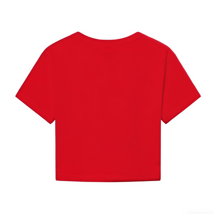 Vintage Cherry Letter Red Crop Top ¨C Sweet Fruit Retro Y2K Cropped T-Shirt