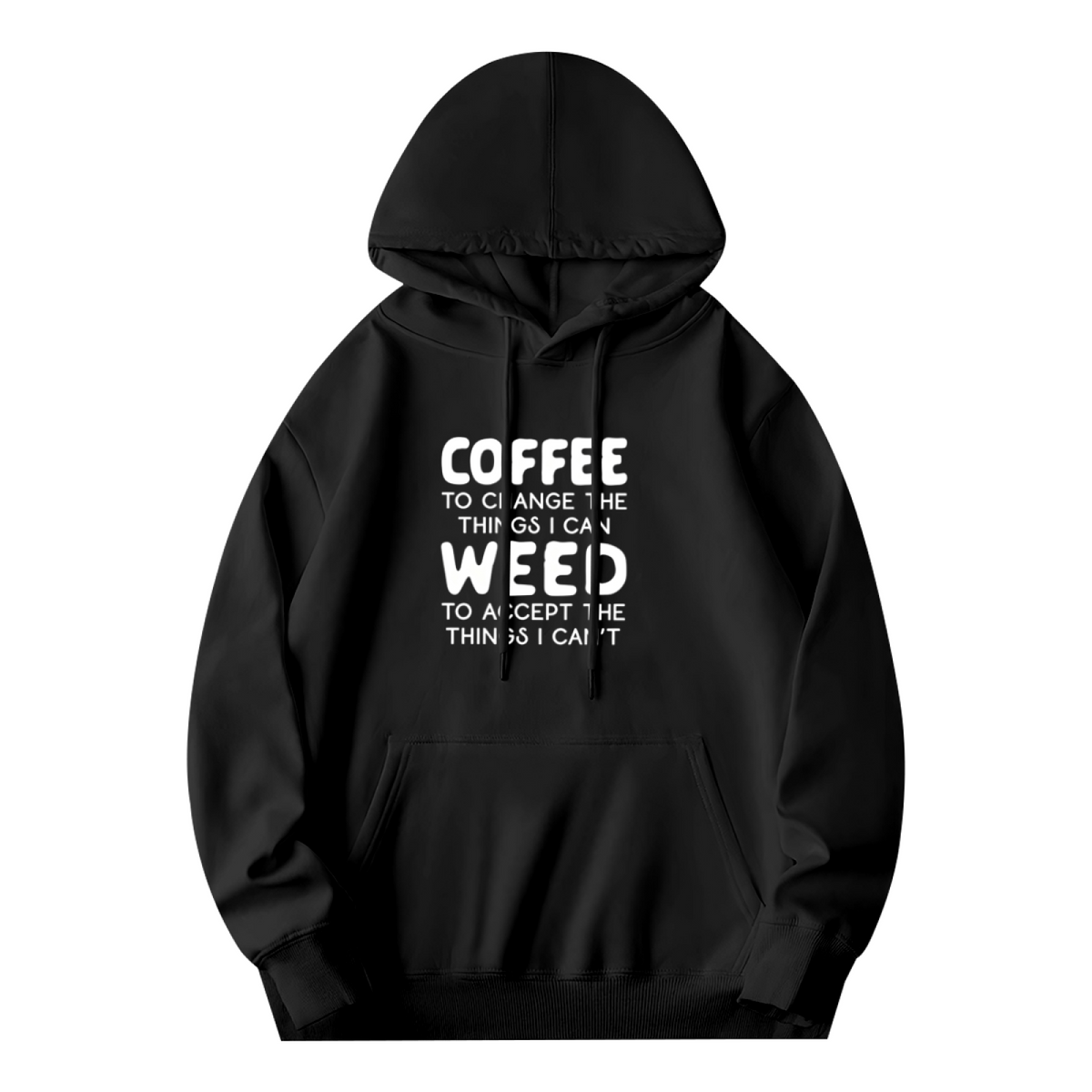 Coffee And Weed Sarcastic Funny Quote Graphic Hoodie
