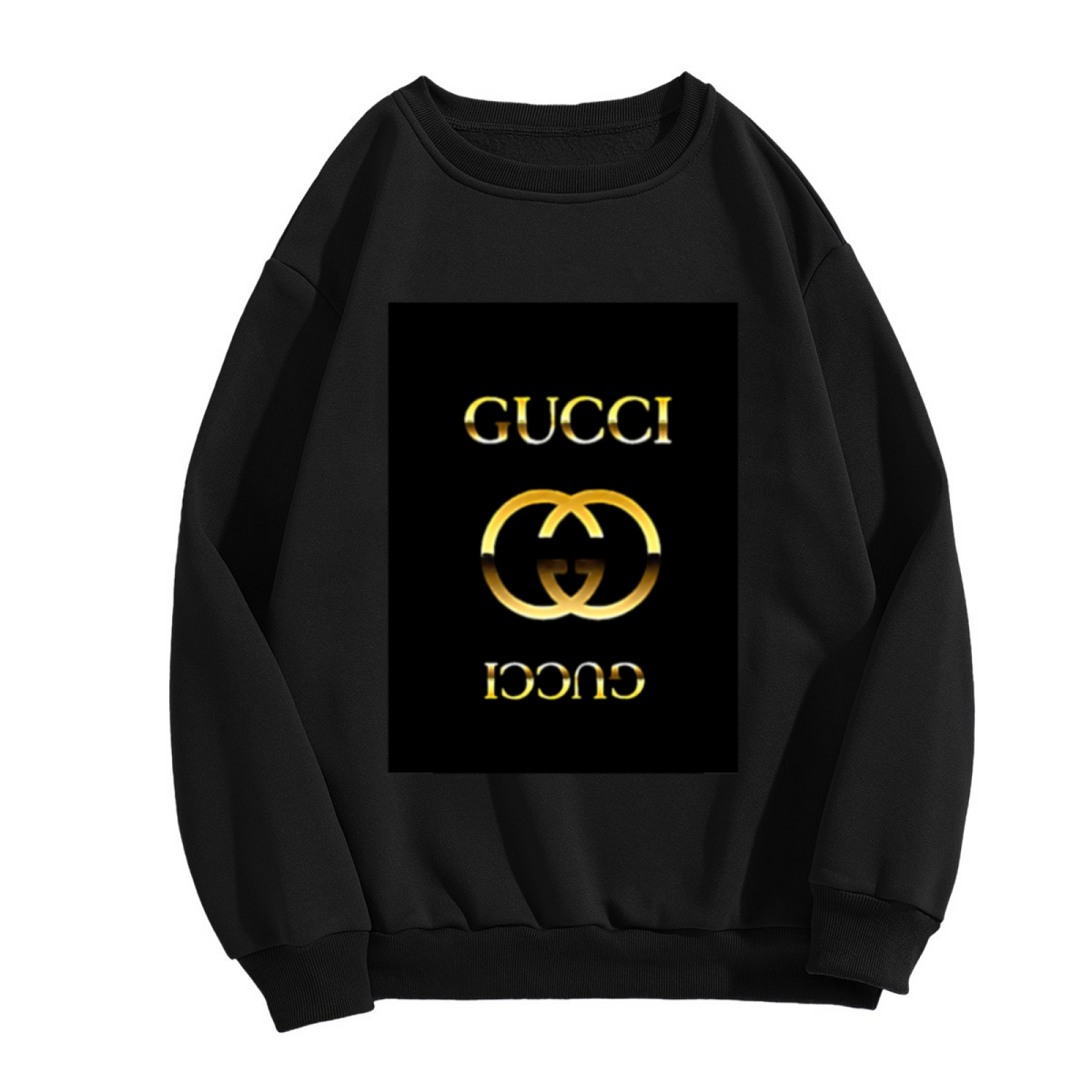 Funny Reverse Luxury Logo Parody Streetwear Crewneck Sweatshirt